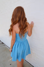 Load image into Gallery viewer, Ruby Strapless Mini Dress-Blue
