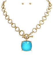 Load image into Gallery viewer, Big Stone Pendant Necklace Set
