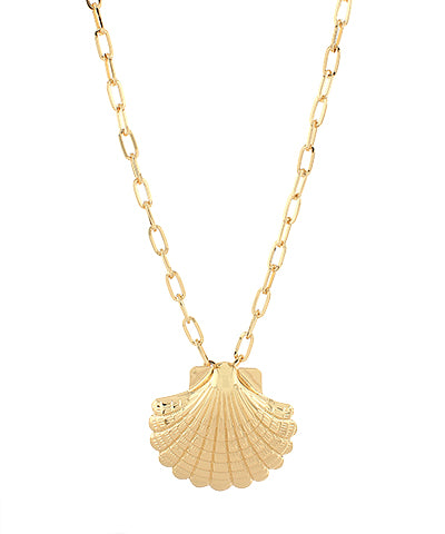 Textured & Chunky Shell Shape Necklace