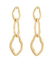 Load image into Gallery viewer, Linear &amp; Textured Oval Long Earrings

