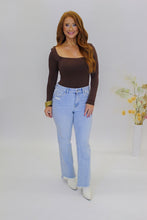 Load image into Gallery viewer, Blakey Square Neck Bodysuit- Coffee Bean
