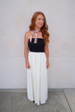 Load image into Gallery viewer, Ashton Colorblock Strapless Maxi Dress- Black
