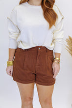 Load image into Gallery viewer, Bring In Corduroy Shorts- Brown
