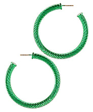 Load image into Gallery viewer, 50mm Color Twist Hoops
