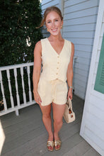 Load image into Gallery viewer, Lemon Drop Vest Top Set-Butter Yellow
