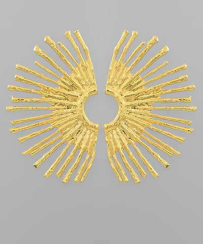 Sunburst Metal Earrings