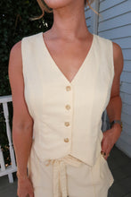 Load image into Gallery viewer, Lemon Drop Vest Top Set-Butter Yellow
