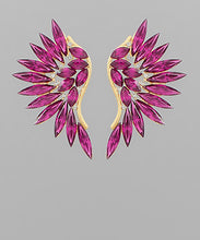 Load image into Gallery viewer, Marquise Jeweled Wing Earrings
