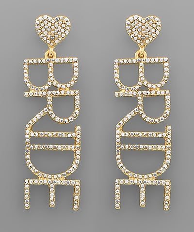 BRIDE Pave Crystal Earrings