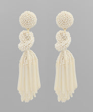 Load image into Gallery viewer, Seed Bead Knot Tassel Earrings
