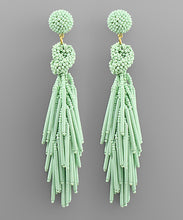 Load image into Gallery viewer, Seed Bead Knot Tassel Earrings
