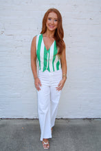 Load image into Gallery viewer, In The Green Striped Vest
