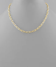 Load image into Gallery viewer, Brass Paperclip Chain Necklace
