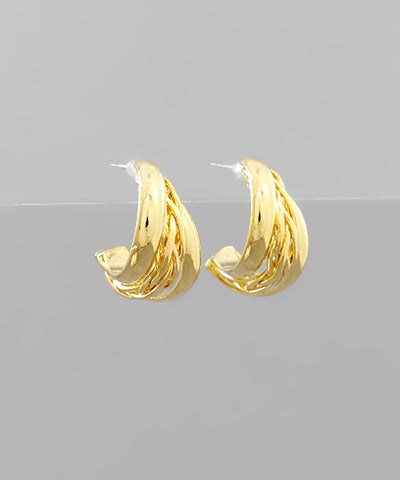 Curved Row Open Hoops