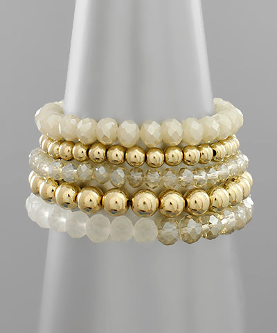 Bead & Metal Ball Bracelet