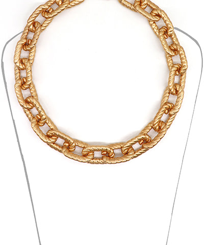 Vintage Gold Chunky Chain Necklace