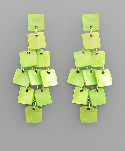 Acrylic Square Chandeliers Earrings