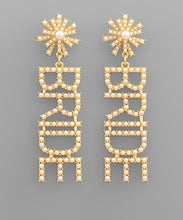 Load image into Gallery viewer, Pave BRIDE Letter Drop Earrings
