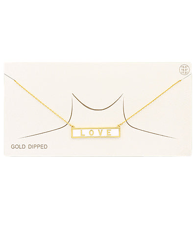 LOVE Letter Bar Necklace
