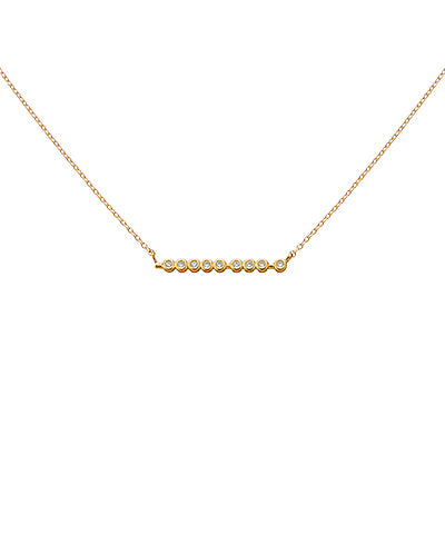 Gold Dipped Crystal Bar Pendant Necklace