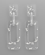 Load image into Gallery viewer, Acrylic Flake Rectangle Dangle Earrings
