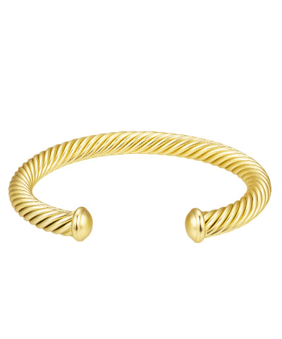 Simple Cable Cuff Bracelet