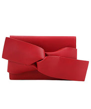 Load image into Gallery viewer, Tie Detail Leather Clutch
