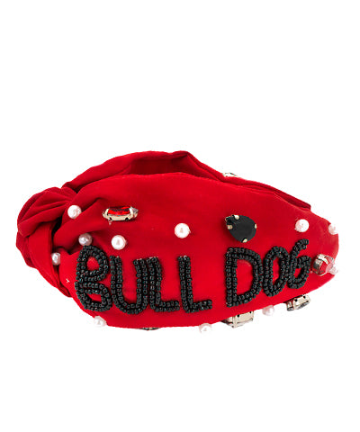 BULL DOG Beaded Headband