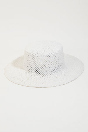 Straw Braided Flat Brim Sun Hat