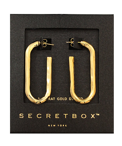 Oval Gold Dipped Hoops