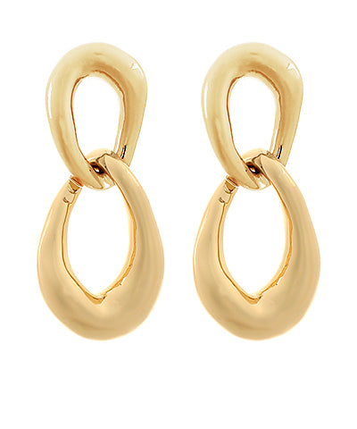 Double Oval Linked Earrings