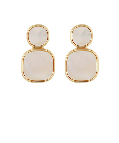 Disc Square Earrings