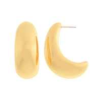 Load image into Gallery viewer, Metalic Chunky Dome Hoops
