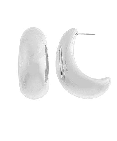 Metalic Chunky Dome Hoops