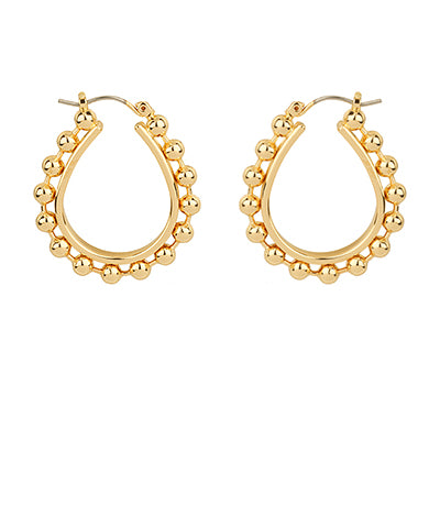 Dotted CCB Teardrop Hoops
