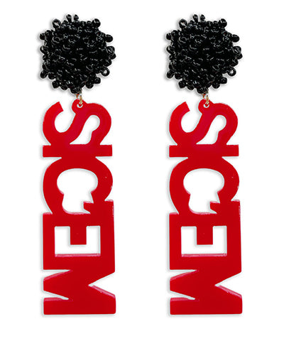 SIC`EM Letter Earrings