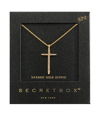 Crystal Cross Pendant Necklace