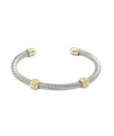 Two Tone Cable Cuff