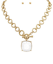 Load image into Gallery viewer, Big Stone Pendant Necklace Set
