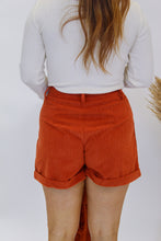 Load image into Gallery viewer, Bring In Corduroy Shorts- Brick
