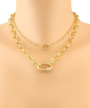 Load image into Gallery viewer, CZ Carabiner Chain Layer Choker
