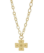 Load image into Gallery viewer, Textured Byzantine Cross Necklace

