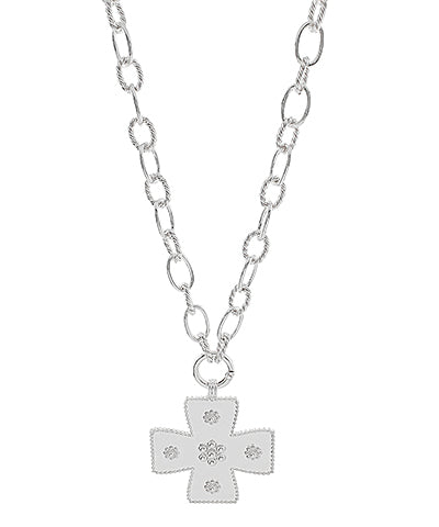 Textured Byzantine Cross Necklace