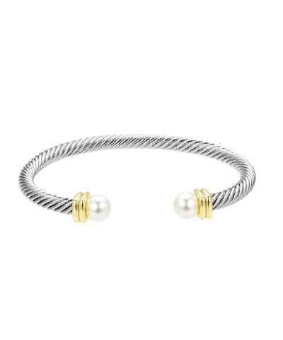 Pearl Accent Cable Bracelet