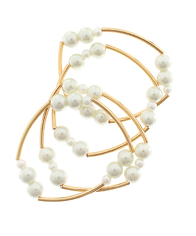 Row Pearl Bar Bracelet