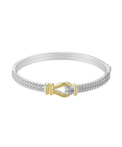 Two-tone Textured Rope Cable Bracelet