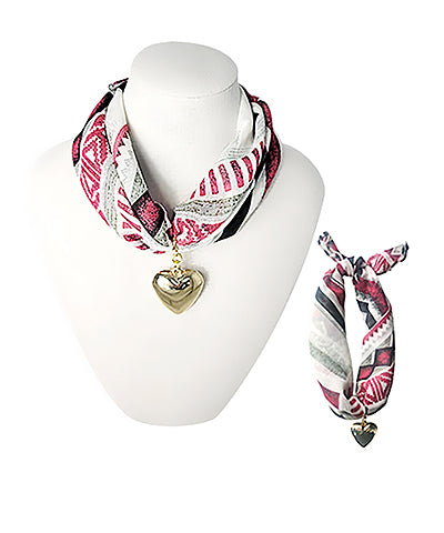 Heart & Scarf Necklace