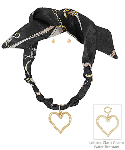 Heart Scarf Necklace