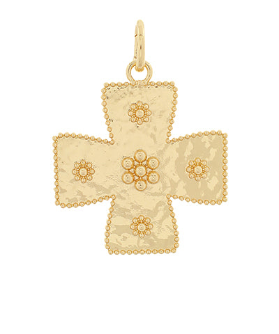 Textured Byzantine Cross Pendant