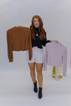 Load image into Gallery viewer, Urban Mock Neck Knit Top- Black
